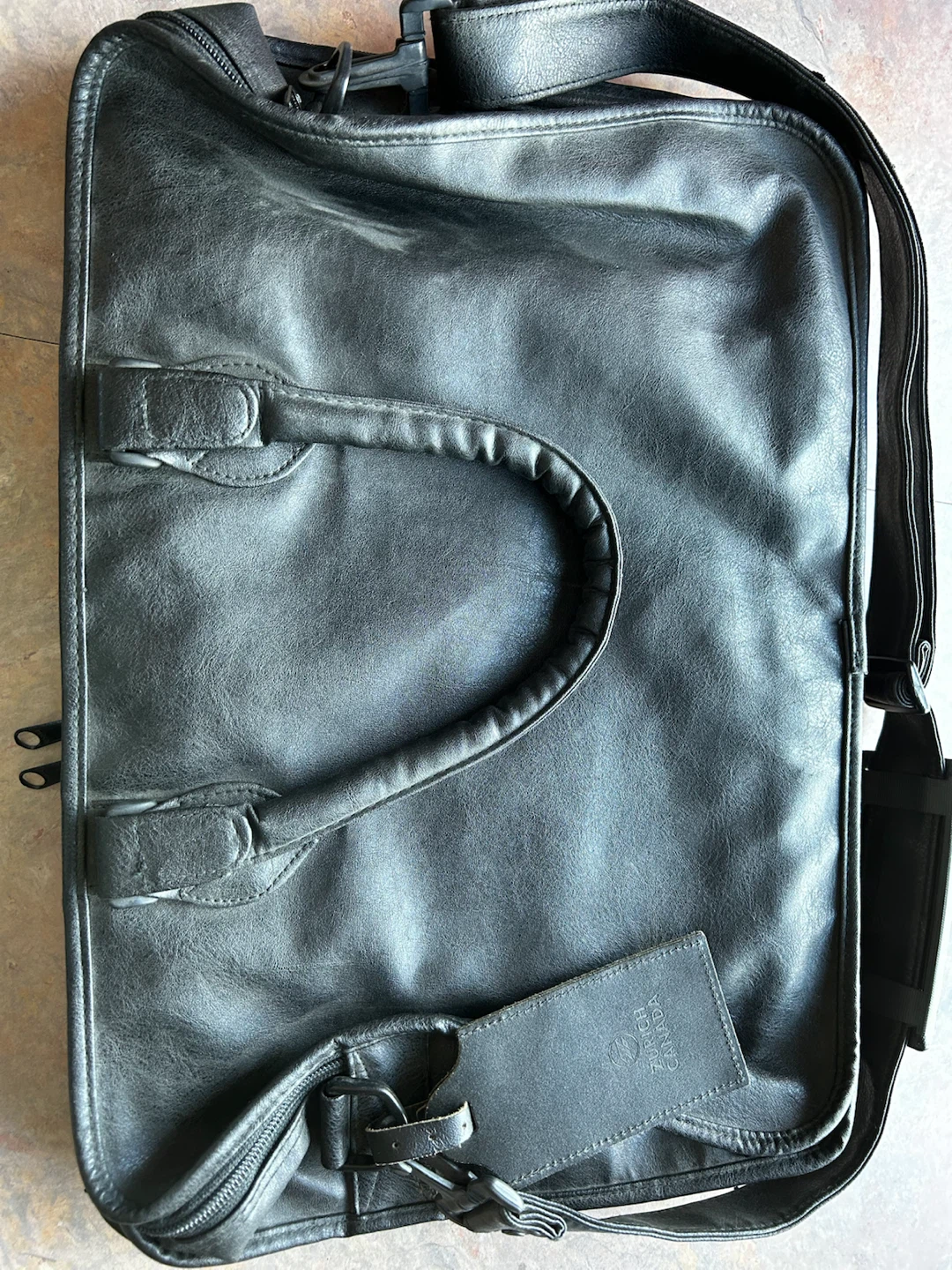 Black Leather Briefcase Bag