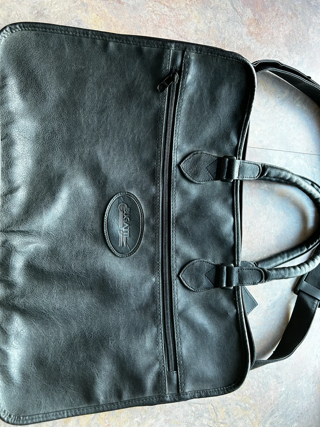 Black Leather Briefcase Bag - photo 2