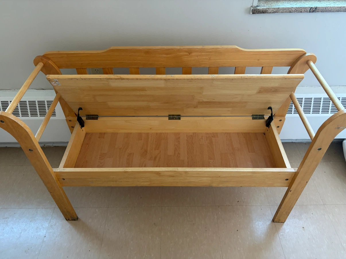 Wooden Bench with storage - photo 2