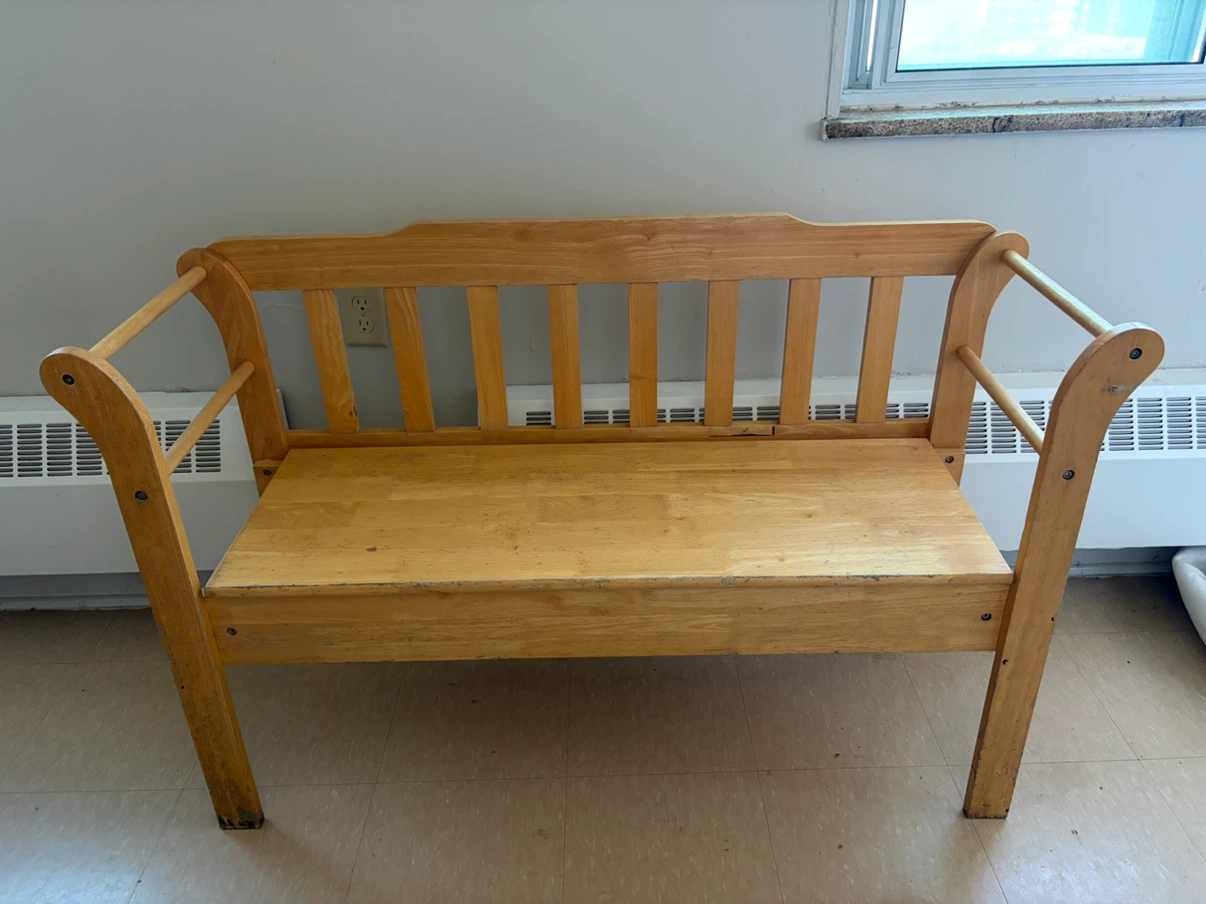 Wooden Bench with storage