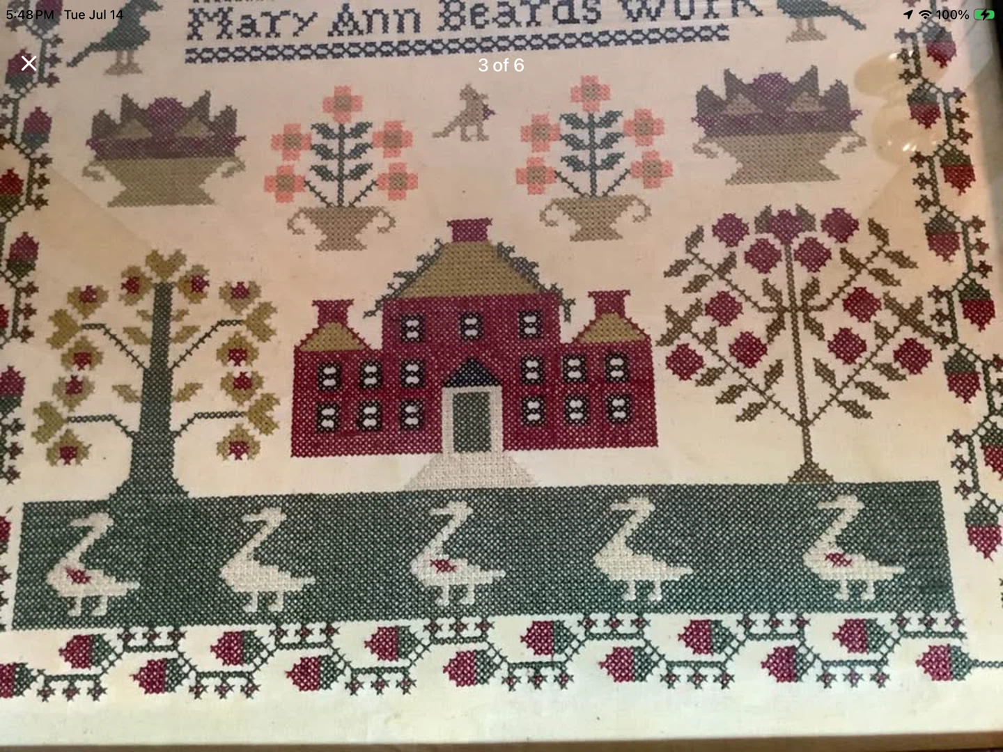 Replica Cross Stitch of Mary Ann Beards 1842 Sampler 🐞 - photo 3