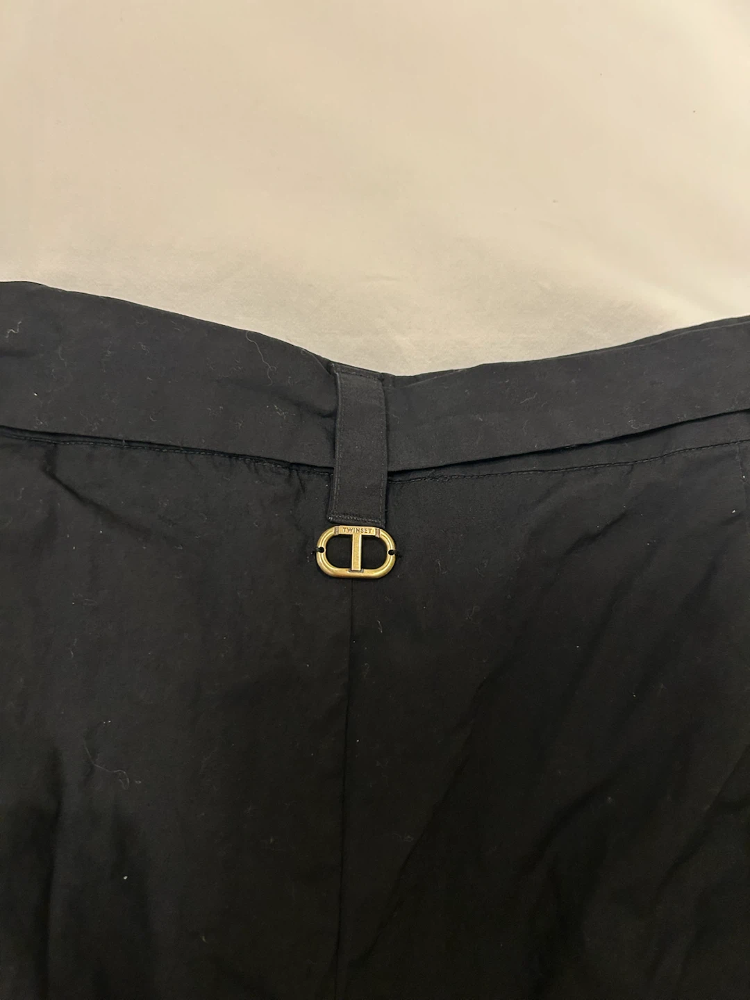 Twinset Black Shorts with Lace Trim - photo 2