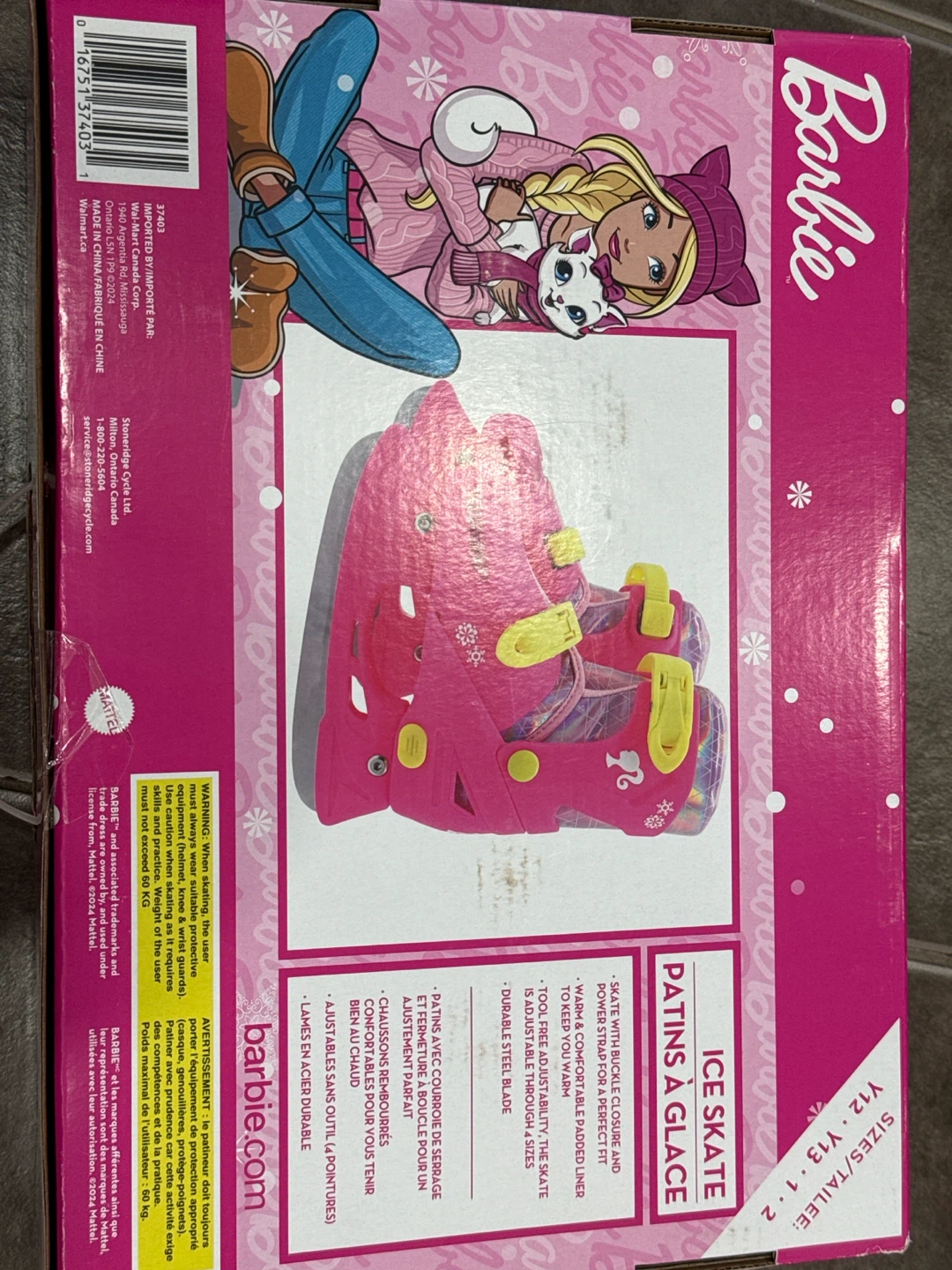 Barbie Adjustable Ice Skates (Youth Size 12–2) New – $40