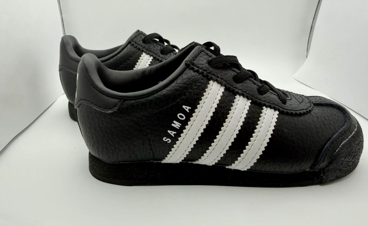 Adidas Originals Samoa Kids Sneakers - Black/White - Size 9K - photo 4