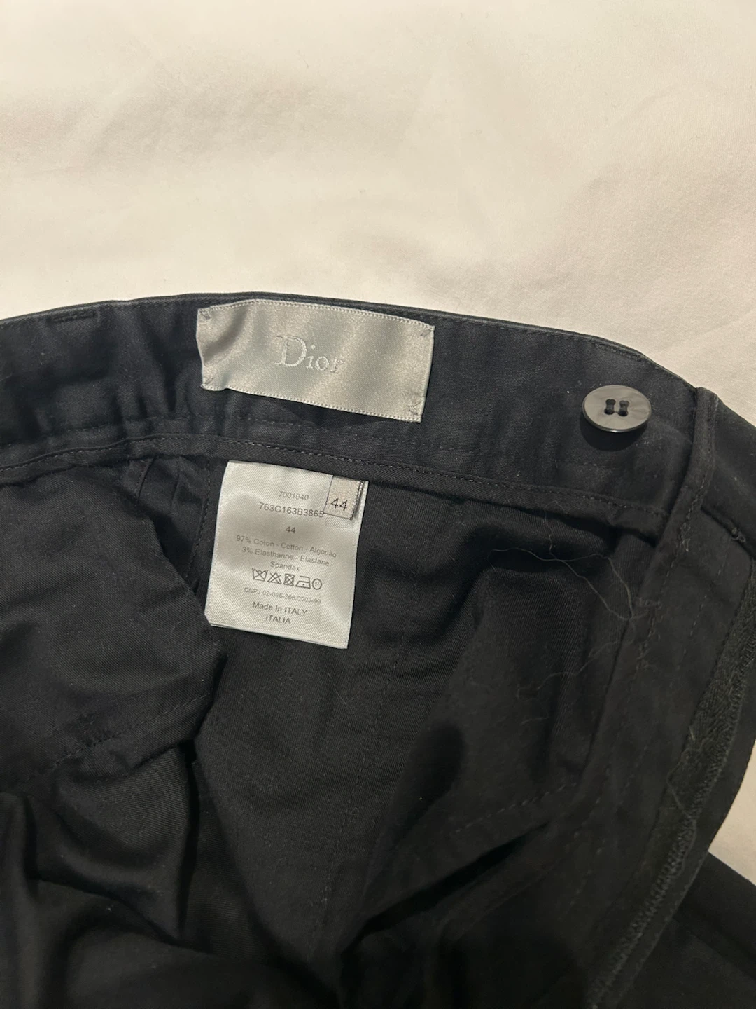Dior Black Cotton Blend Dress Pants - photo 4