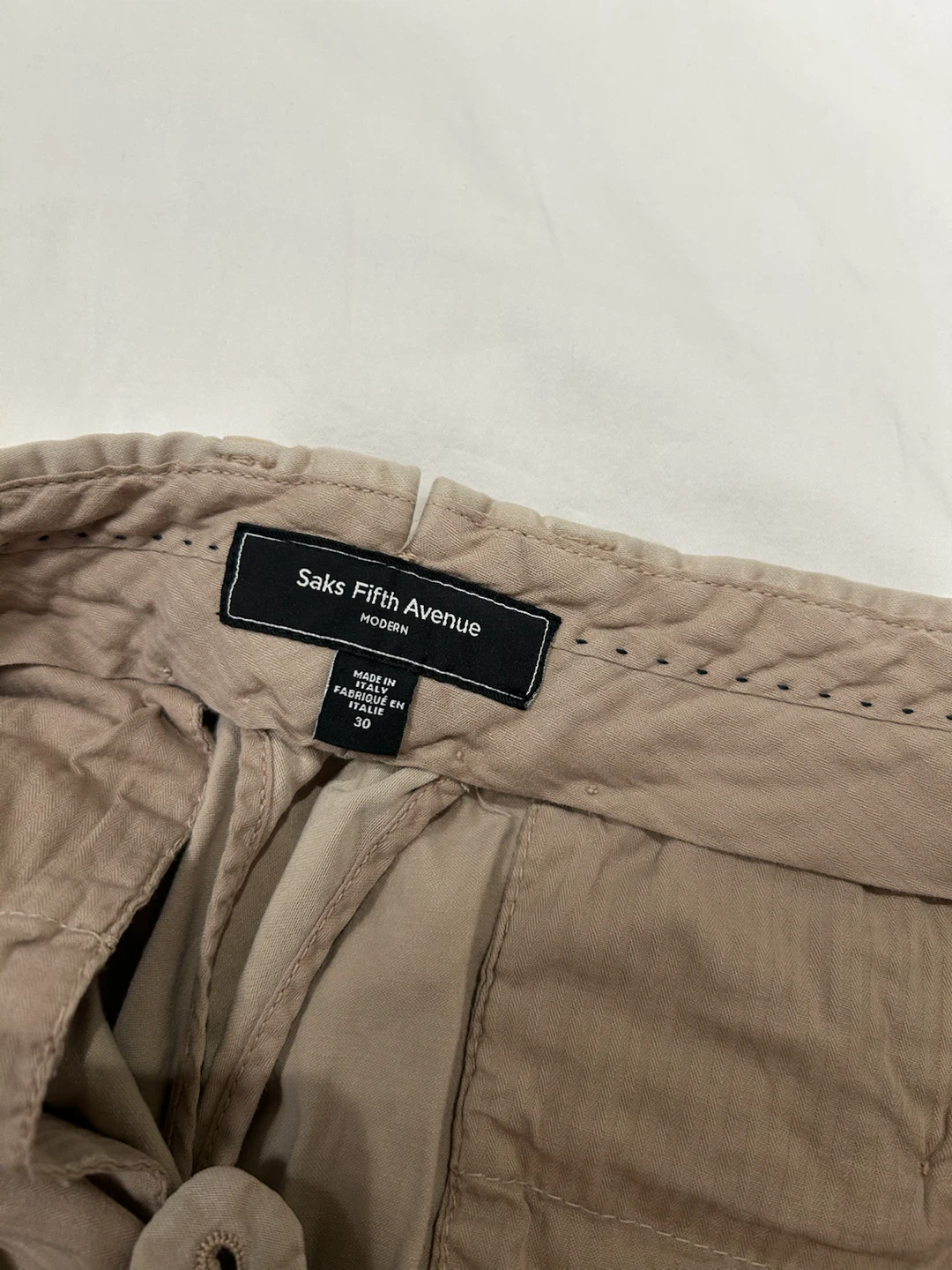 Saks Fifth Avenue Modern Khaki Pants Size 30