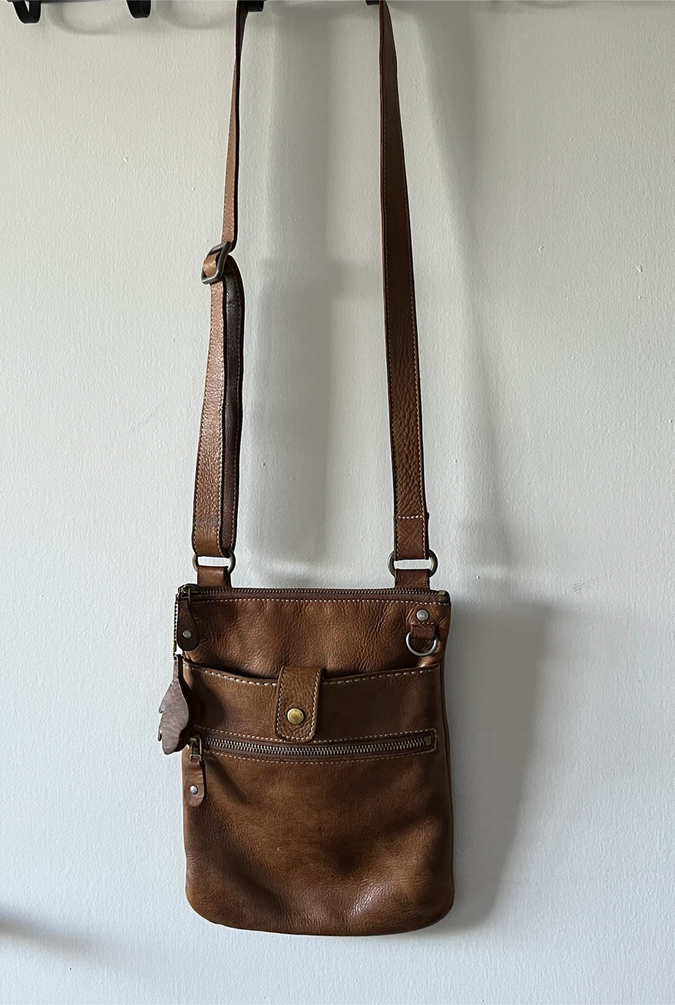 Roots Brown Leather Crossbody Bag - photo 2