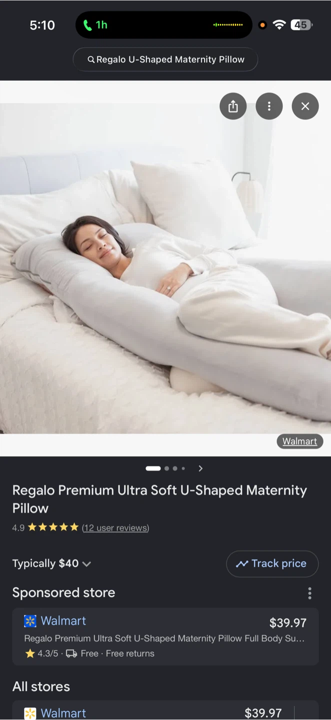 Regalo U-Shaped Maternity Pillow