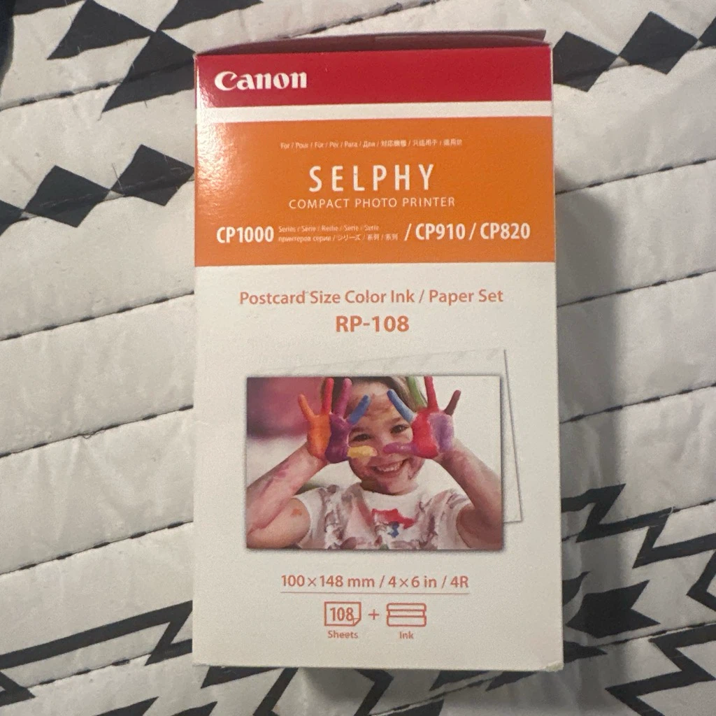 Canon SELPHY RP-108 Postcard Size Ink/Paper Set