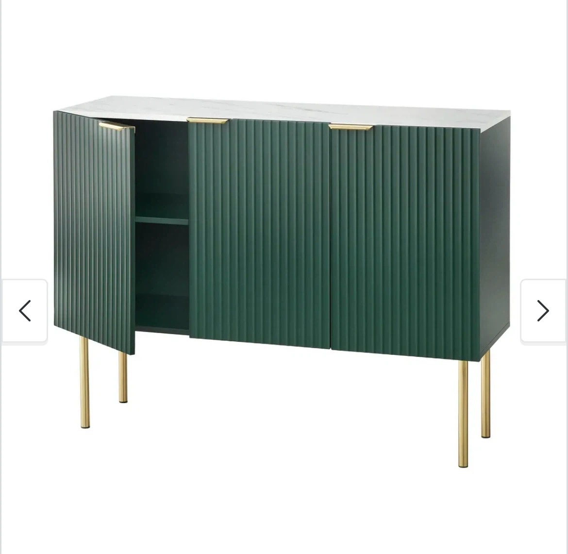 Green Sideboard with Fluted Doors - photo 2