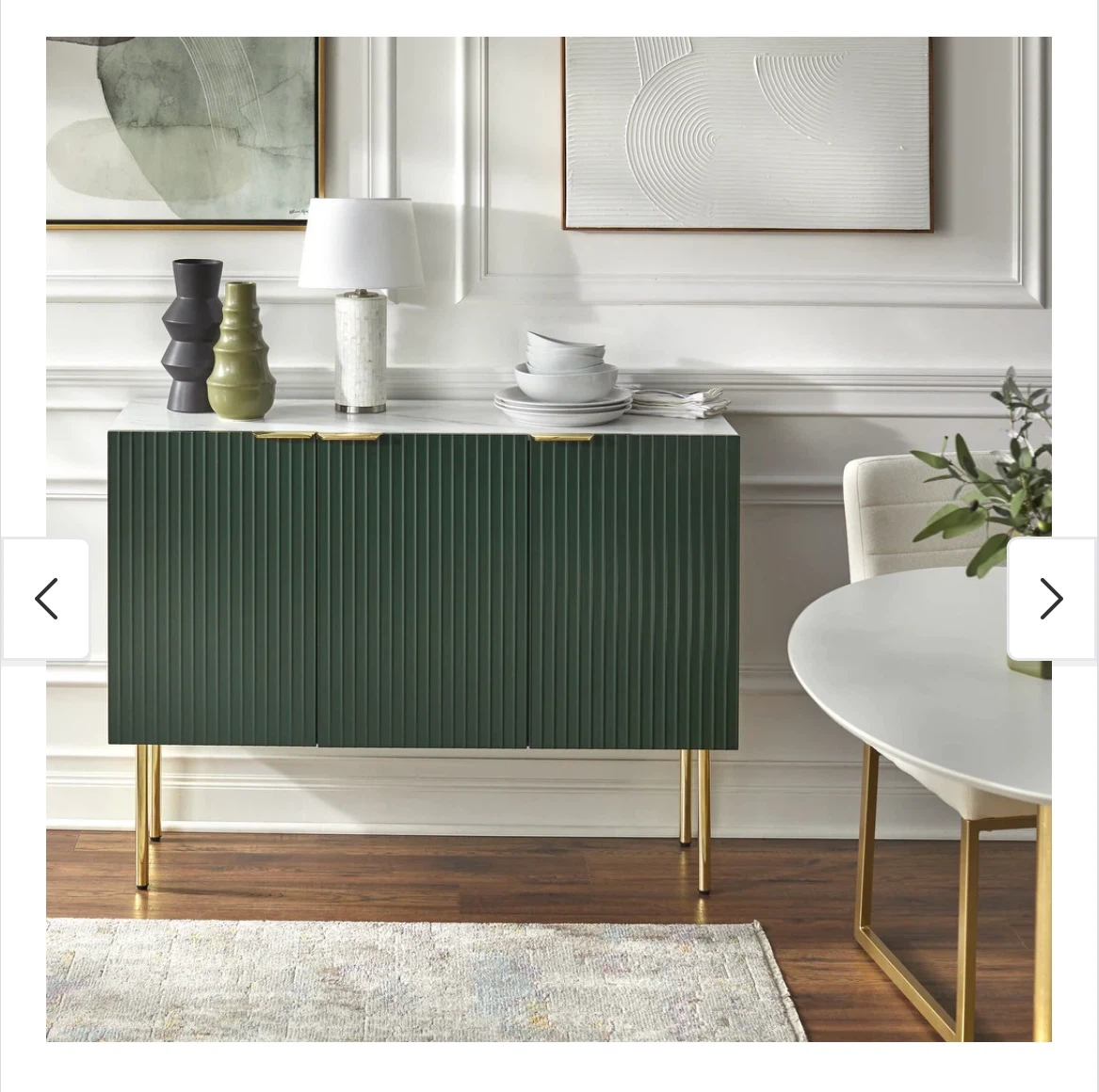 Green Sideboard with Fluted Doors - photo 3