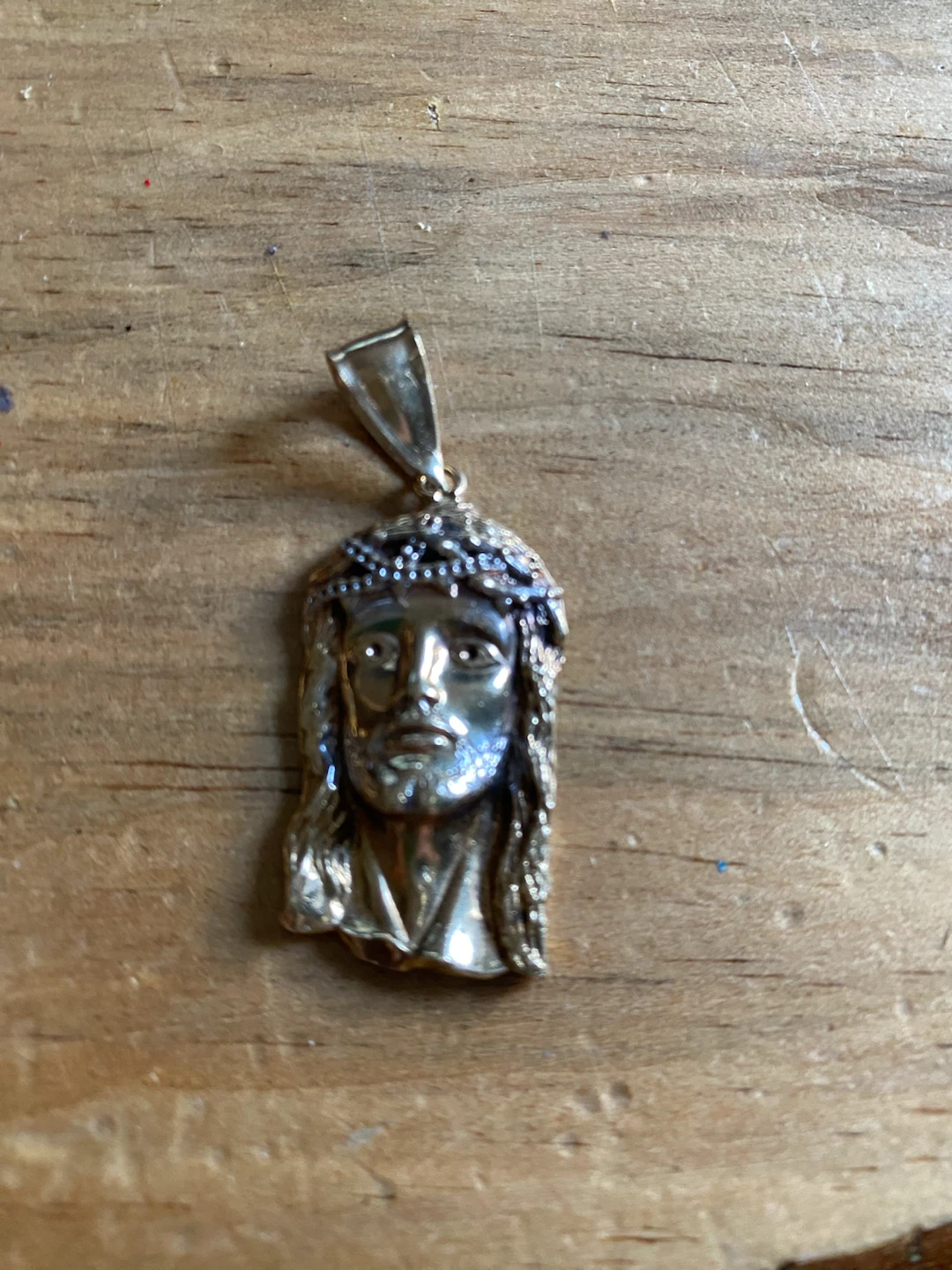 10k Jesus Face Pendant Charm