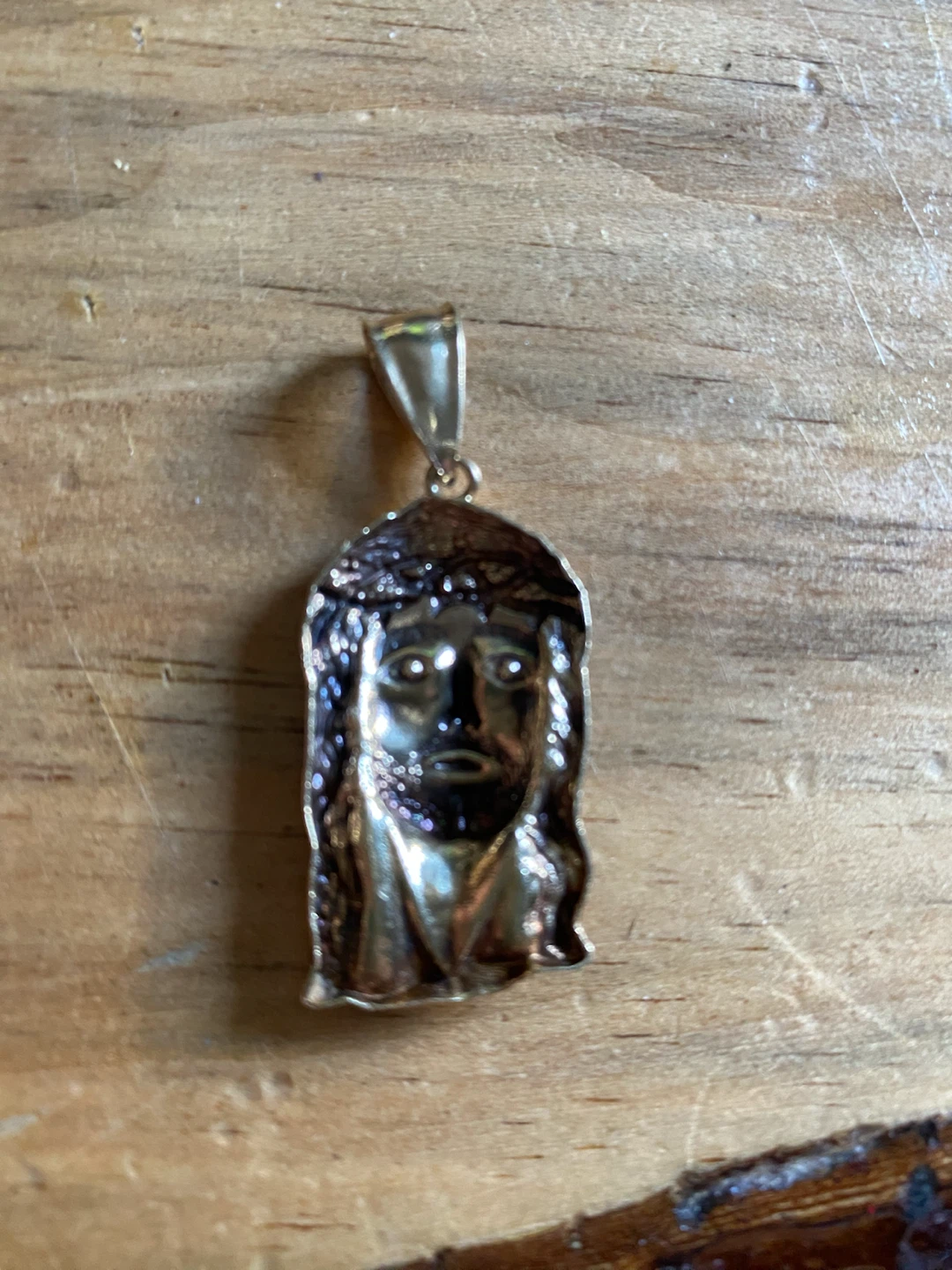 10k Jesus Face Pendant Charm - photo 2