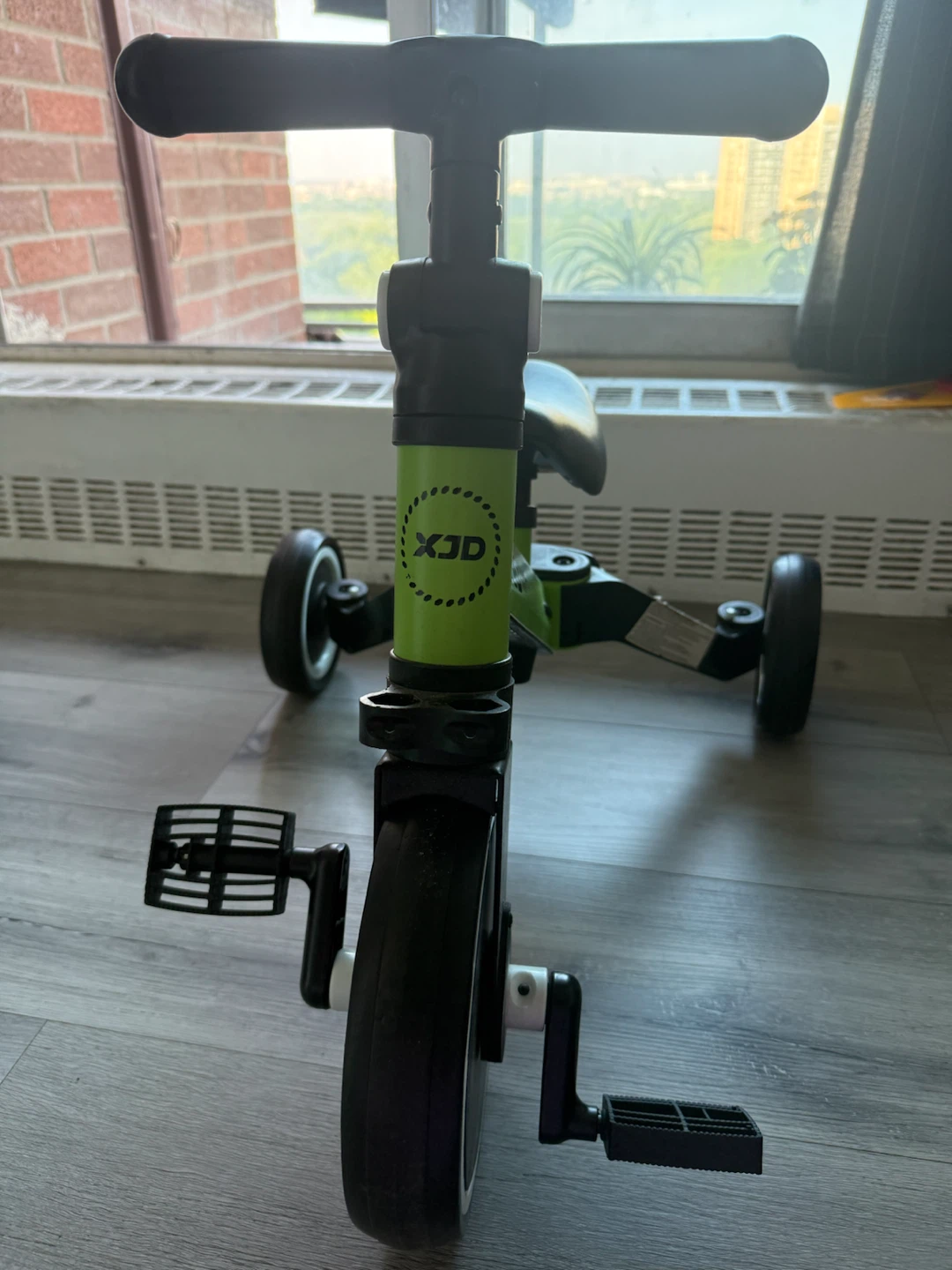 XJD Green Convertible Tricycle and Balance Bike
