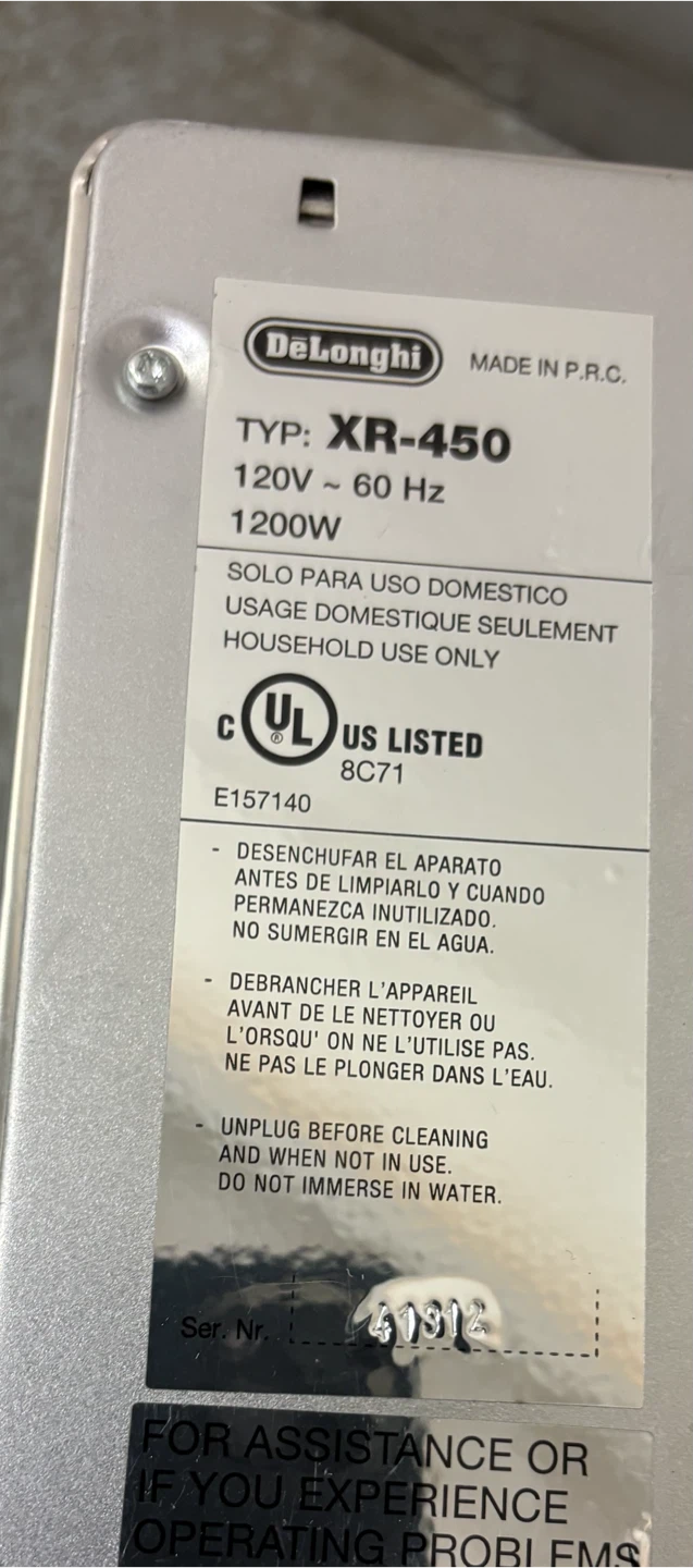 DeLonghi XR-450 Toaster Oven - photo 3
