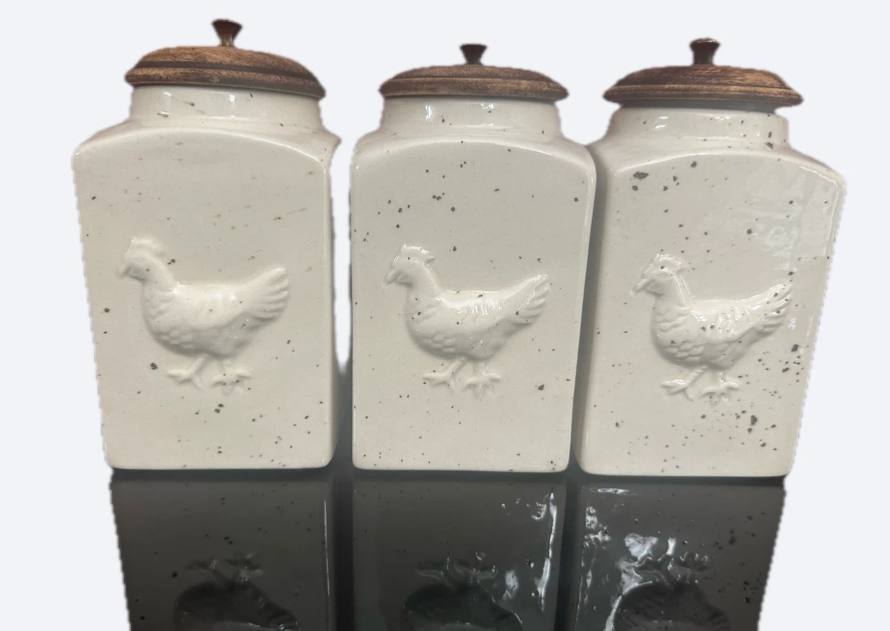 Charming Farmhouse Style Ceramic Canister Set (3 Piece) - photo 3