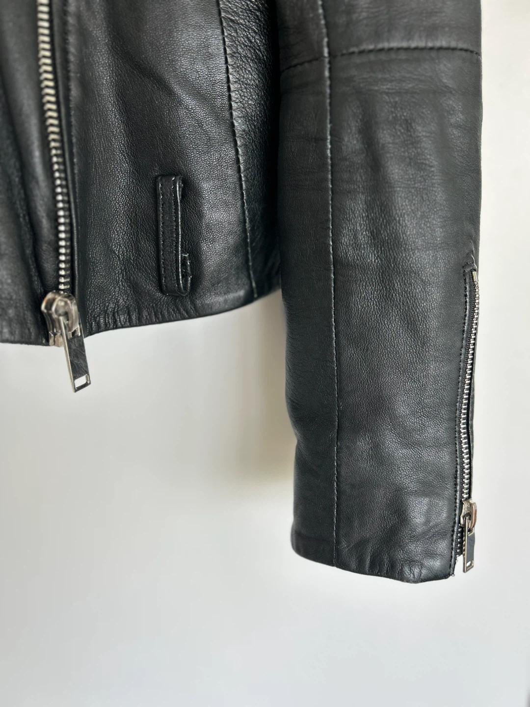 ZARA WOMAN Black Faux Leather Biker Jacket - photo 5