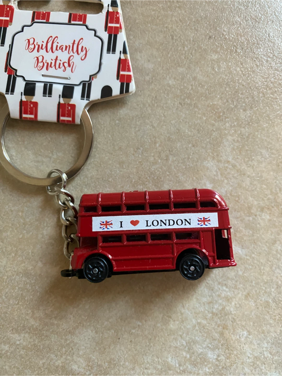 I Love London Double Decker Bus Keychain