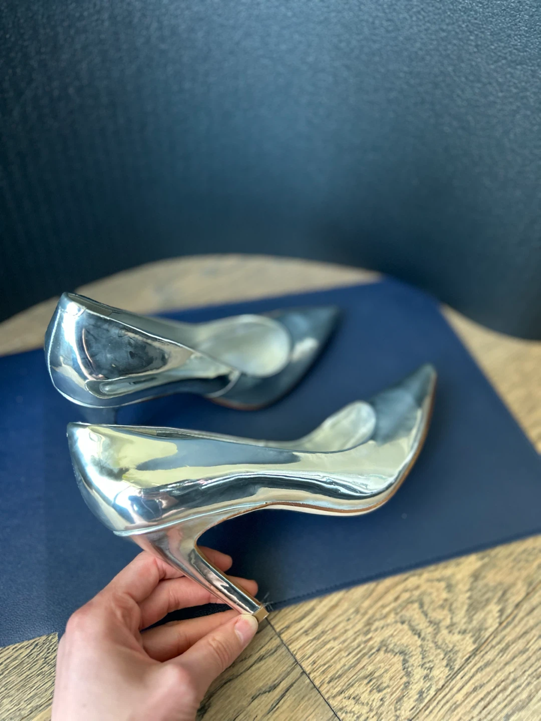 Nine West Silver Pointed Toe Heels - photo 4