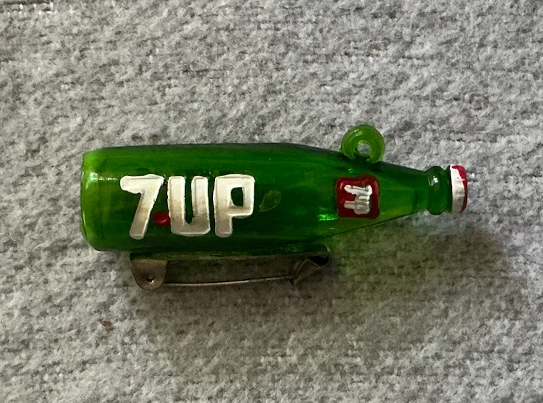 CNE 7UP Bottle Pin Brooch 1960’s