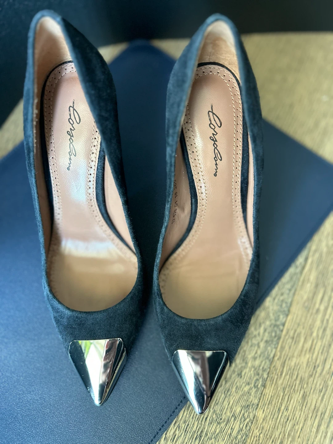 L'AUTRE CHOSE Suede Heels - Navy - Size 36 - photo 3