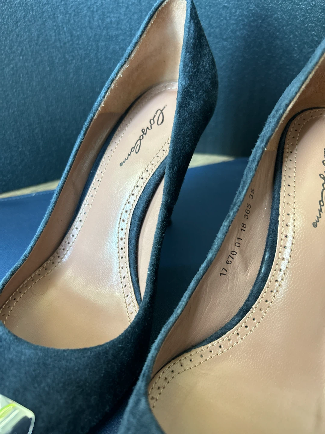 L'AUTRE CHOSE Suede Heels - Navy - Size 36 - photo 4