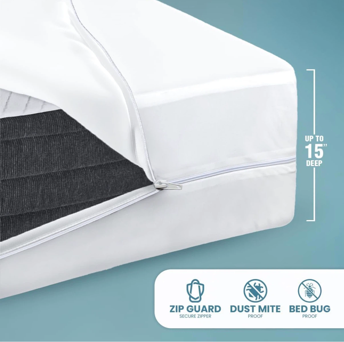 Utopia Bedding Waterproof Zippered King Mattress Encasement - photo 2