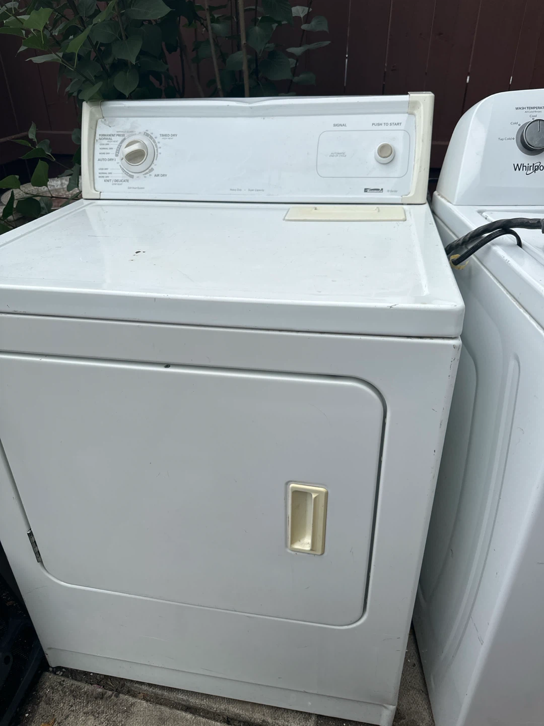 Kenmore Electric Dryer & Whirlpool Top Load Washer - photo 2