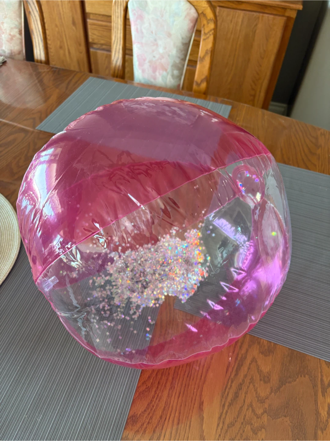 Pink Glitter Beach Ball