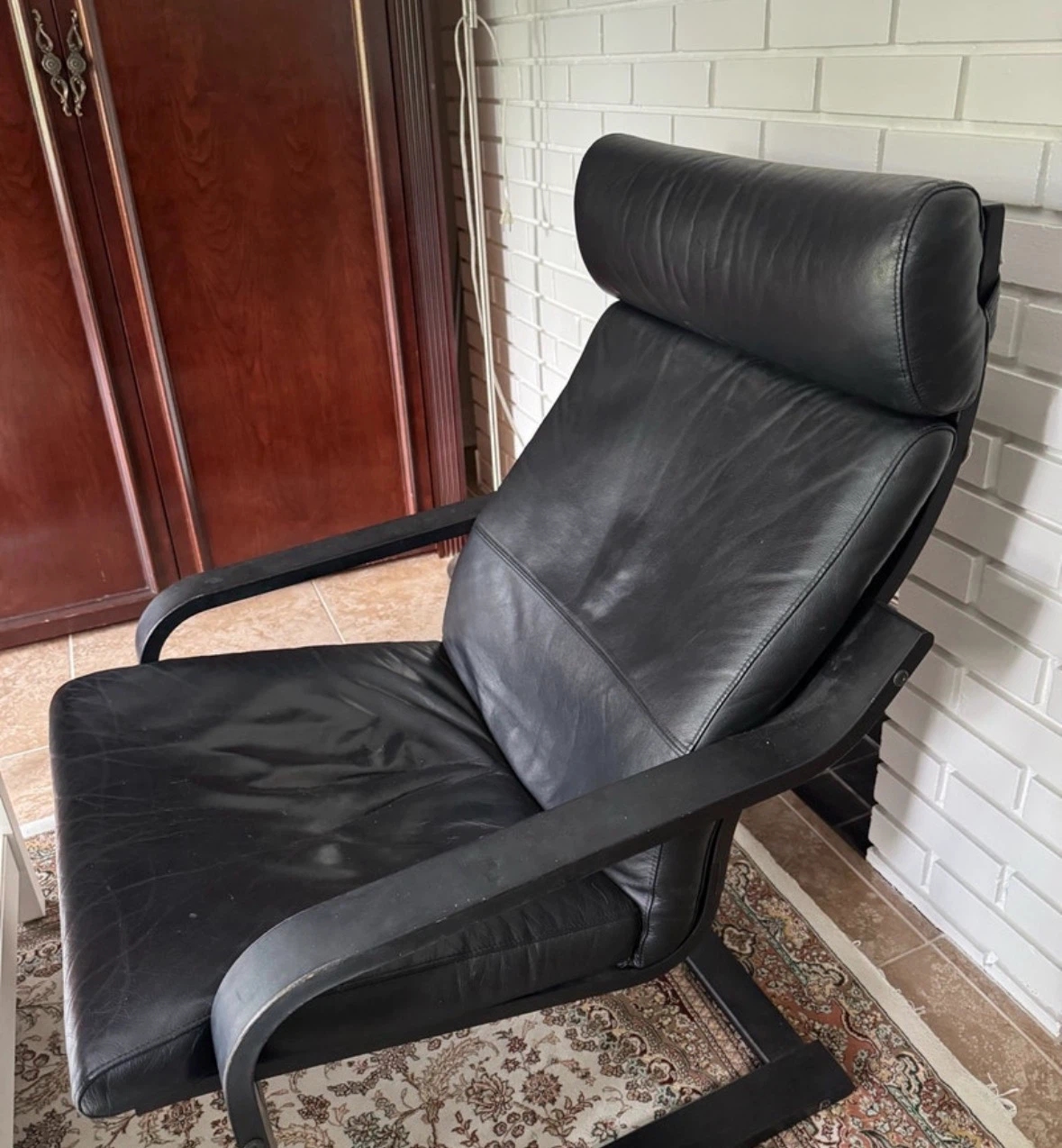Black Leather Armchair