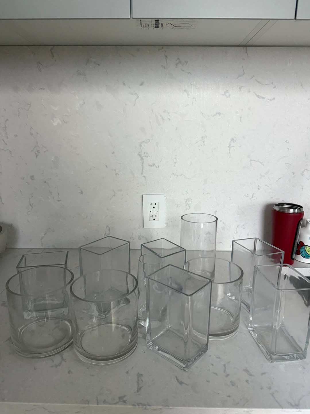 Assorted Glass Vases & Holders