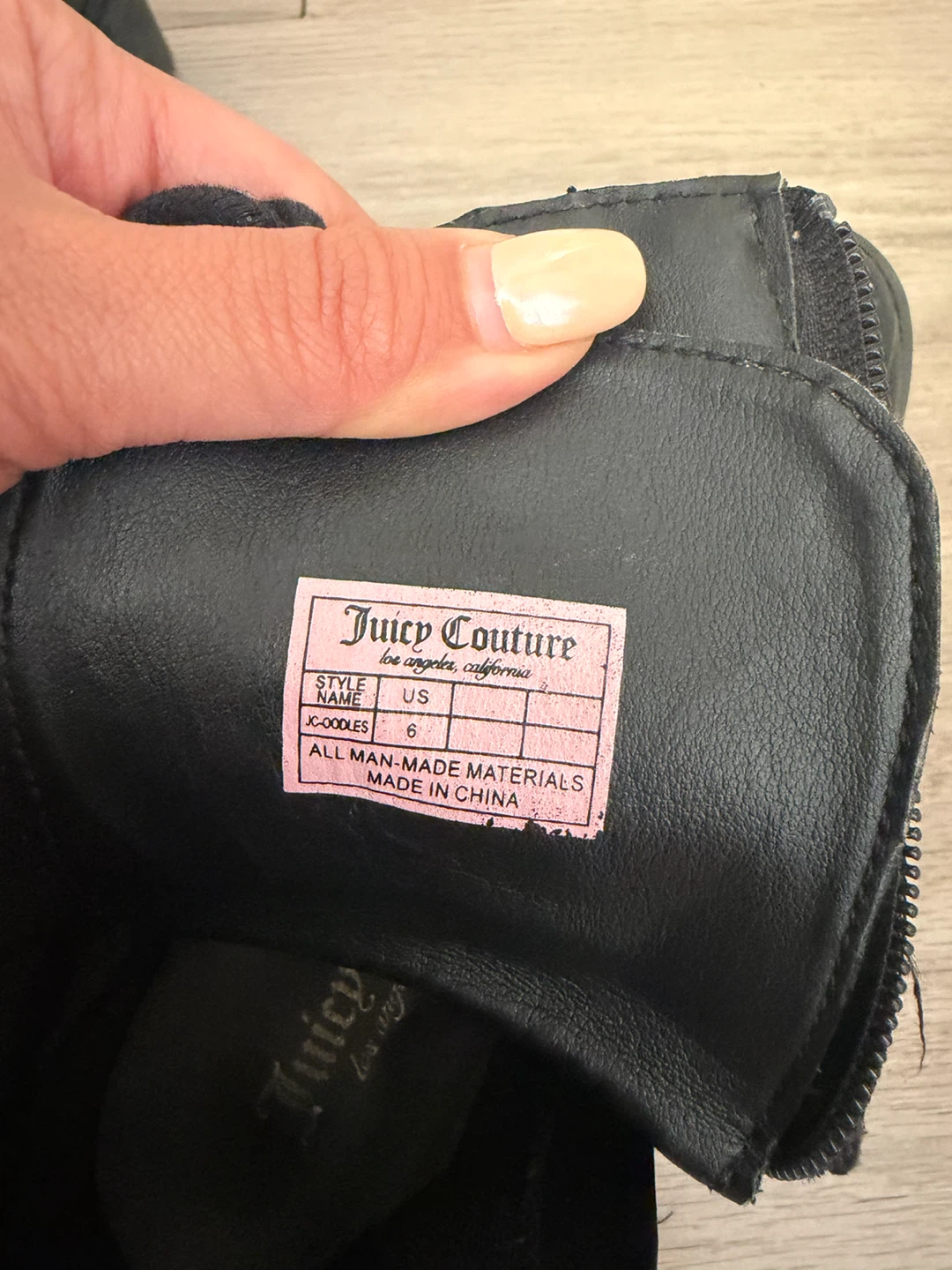 Juicy Couture Black Combat Boots Size 6 - photo 2