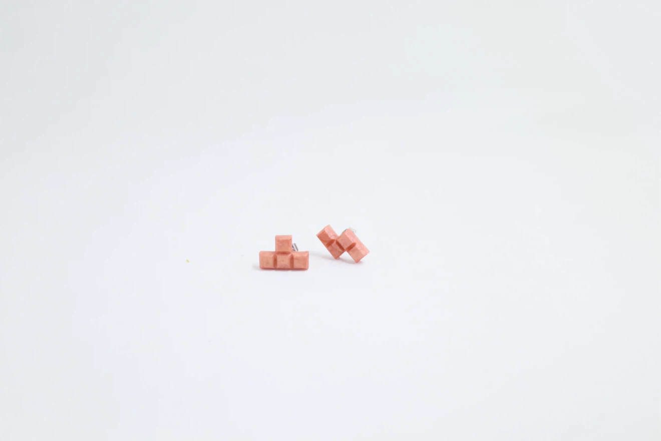 Pixel Art Stud Earrings