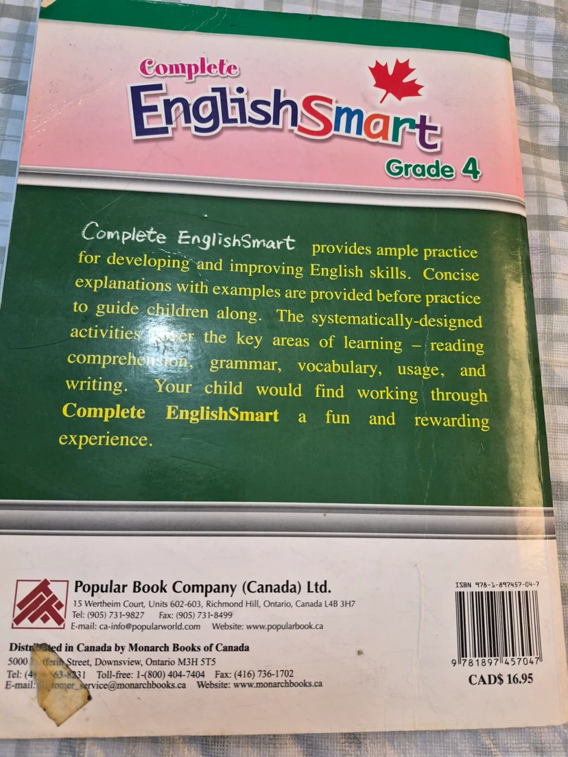 Complete EnglishSmart Grade 4 Workbook