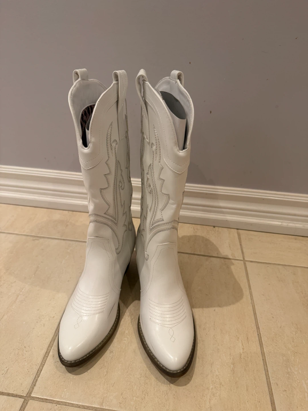 White Cowboy Boots - photo 3