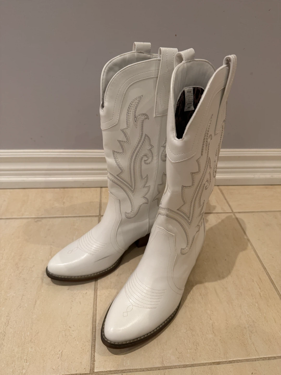 White Cowboy Boots - photo 4