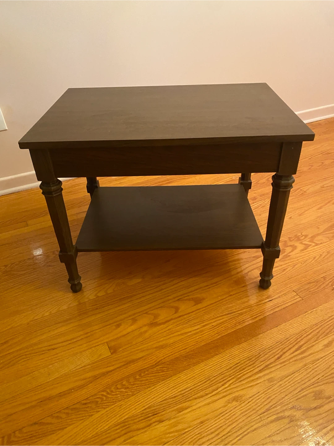 Dark Brown Two-Tiered End Table