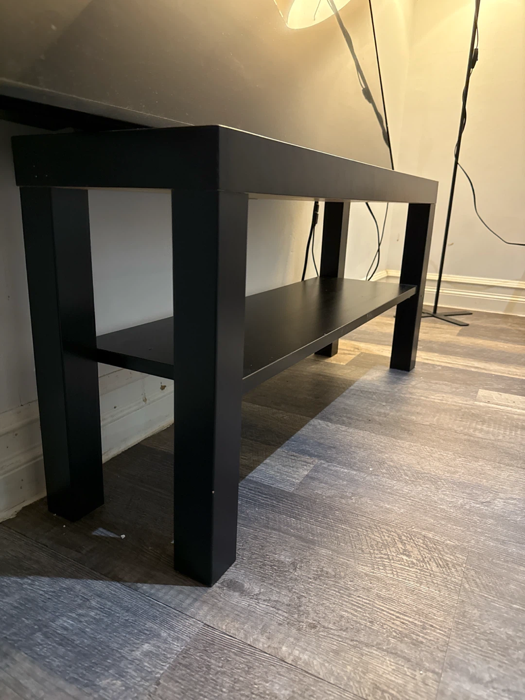 Black Entertainment Unit with Shelf - photo 2