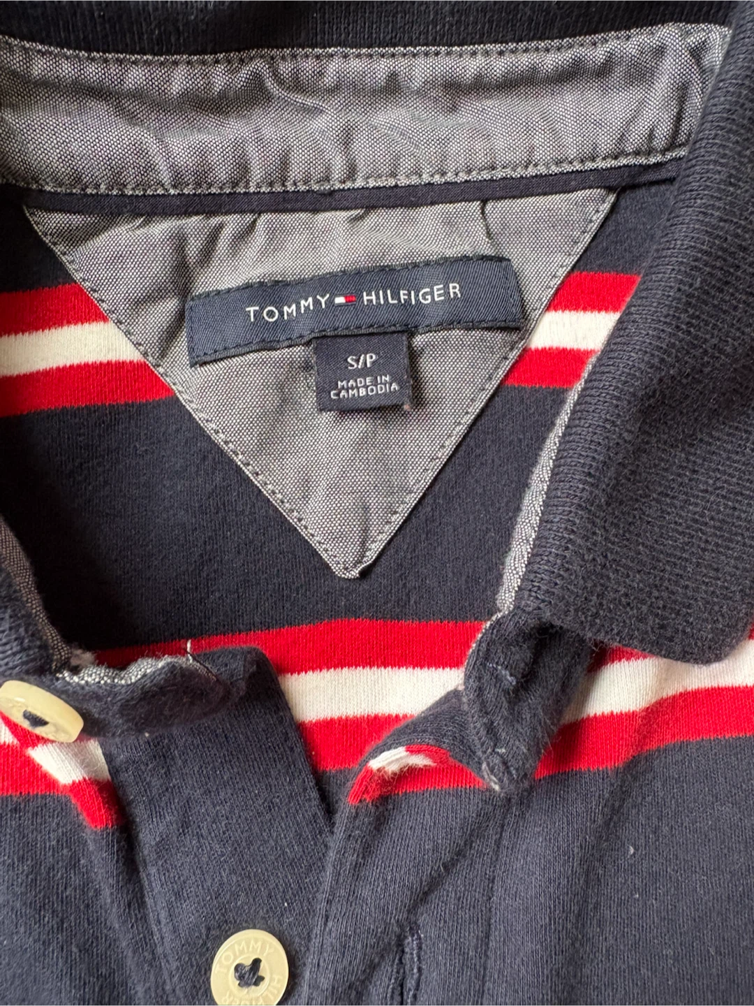 Mens Tommy Hilfiger Striped Polo Shirt - Size S/P - photo 3