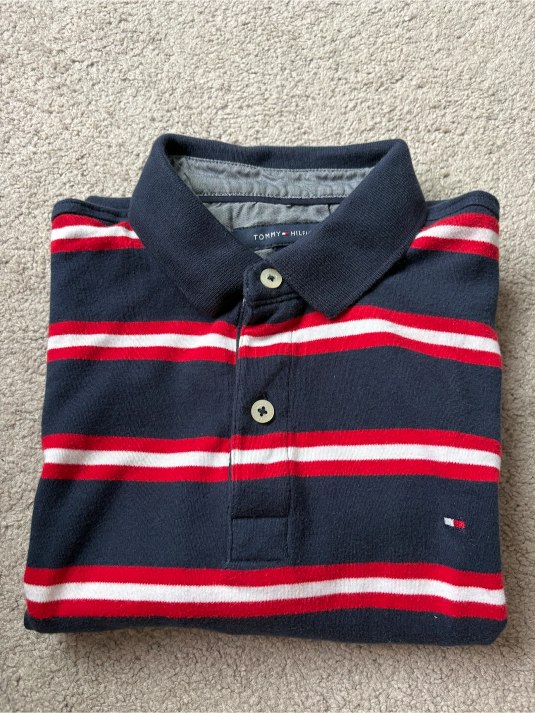 Mens Tommy Hilfiger Striped Polo Shirt - Size S/P - photo 4