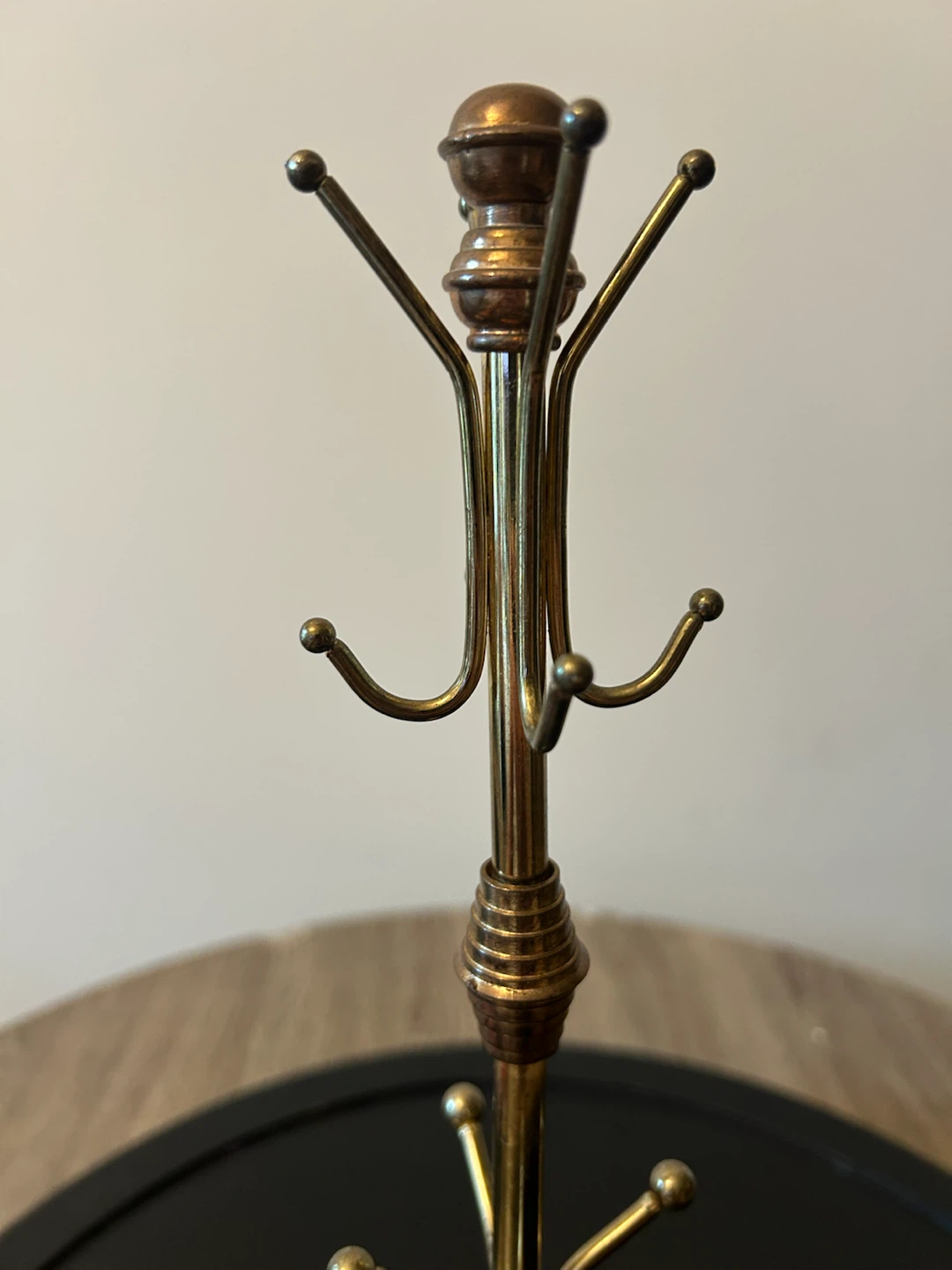 Vintage Brass Miniature Coat Rack – Jewelry Stand - photo 3