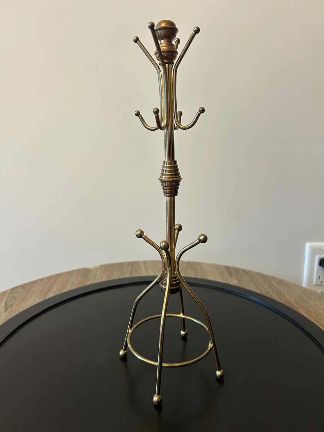 Vintage Brass Miniature Coat Rack – Jewelry Stand - photo 4