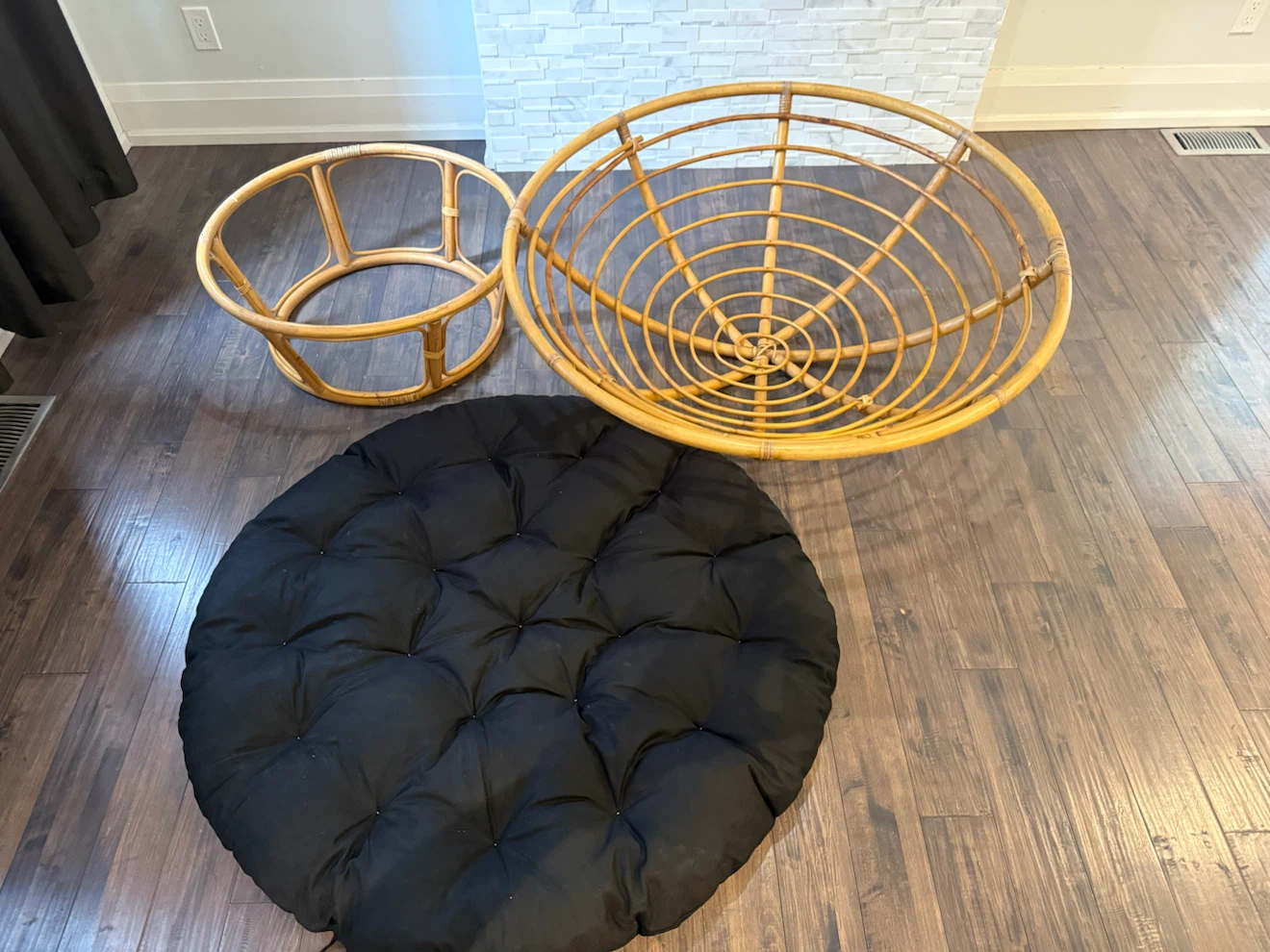 Rattan circle chair with cushion -Papasan - photo 2