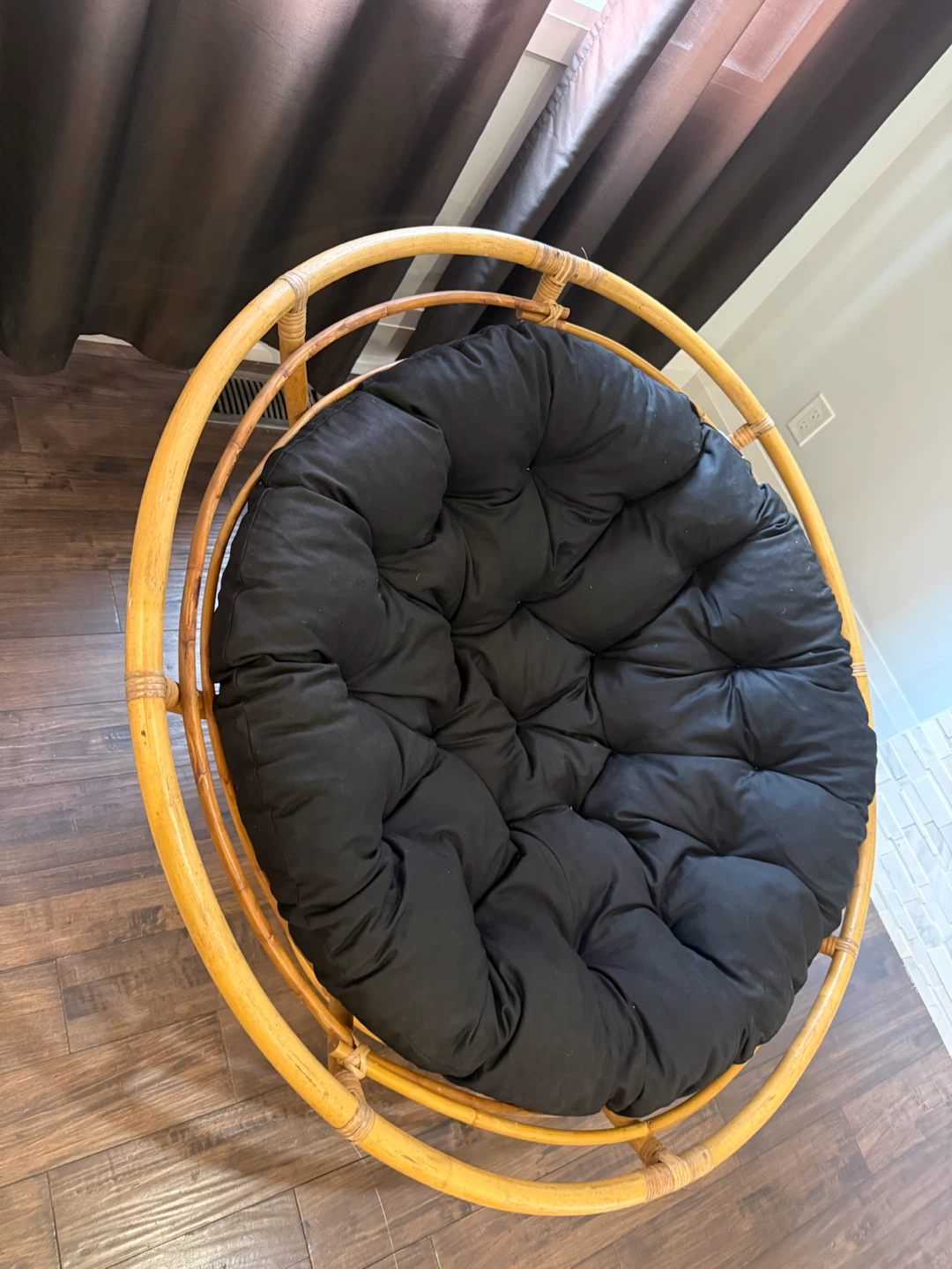 Rattan circle chair with cushion -Papasan - photo 4