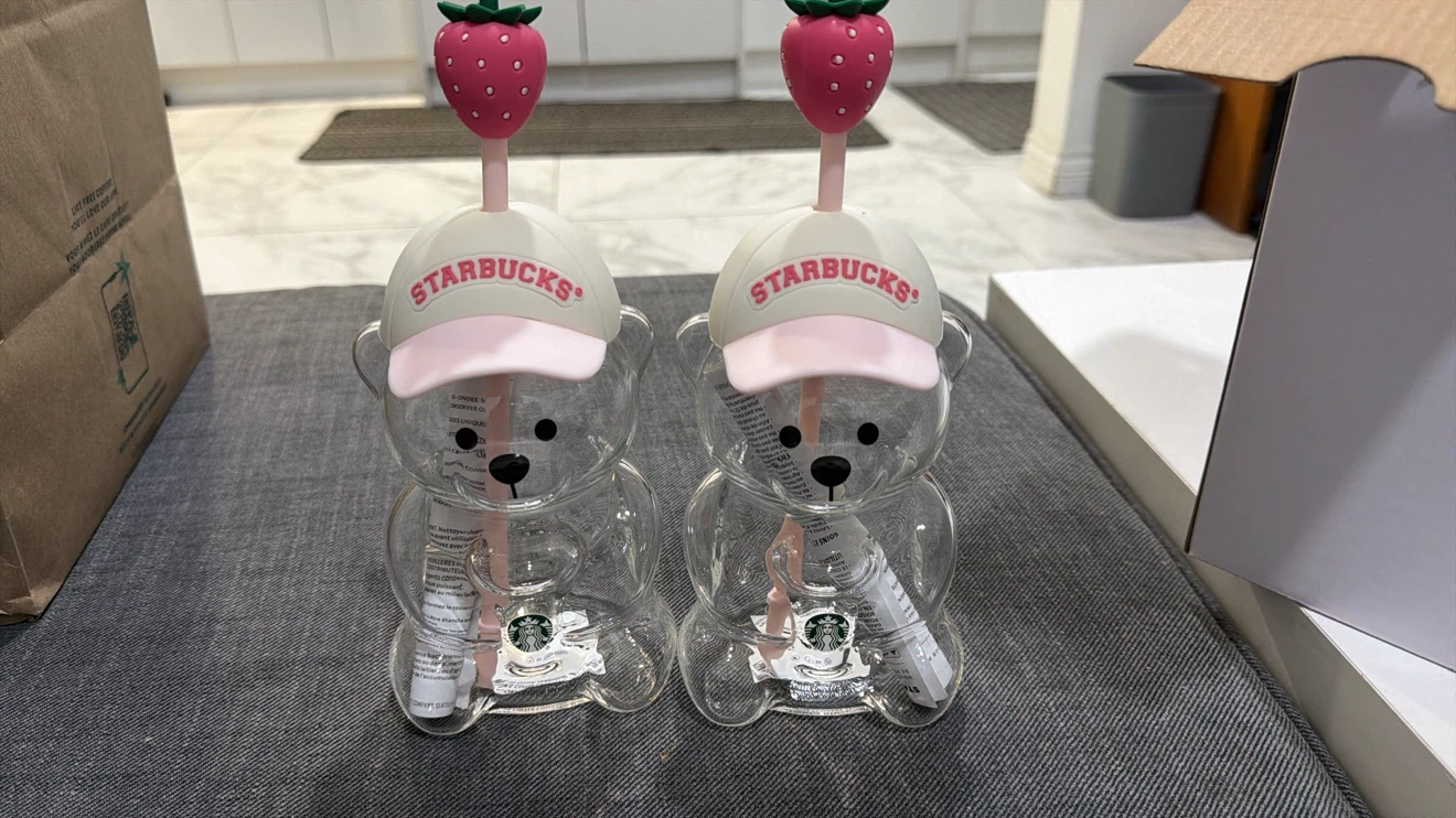 Pink starbucks bearista cup
