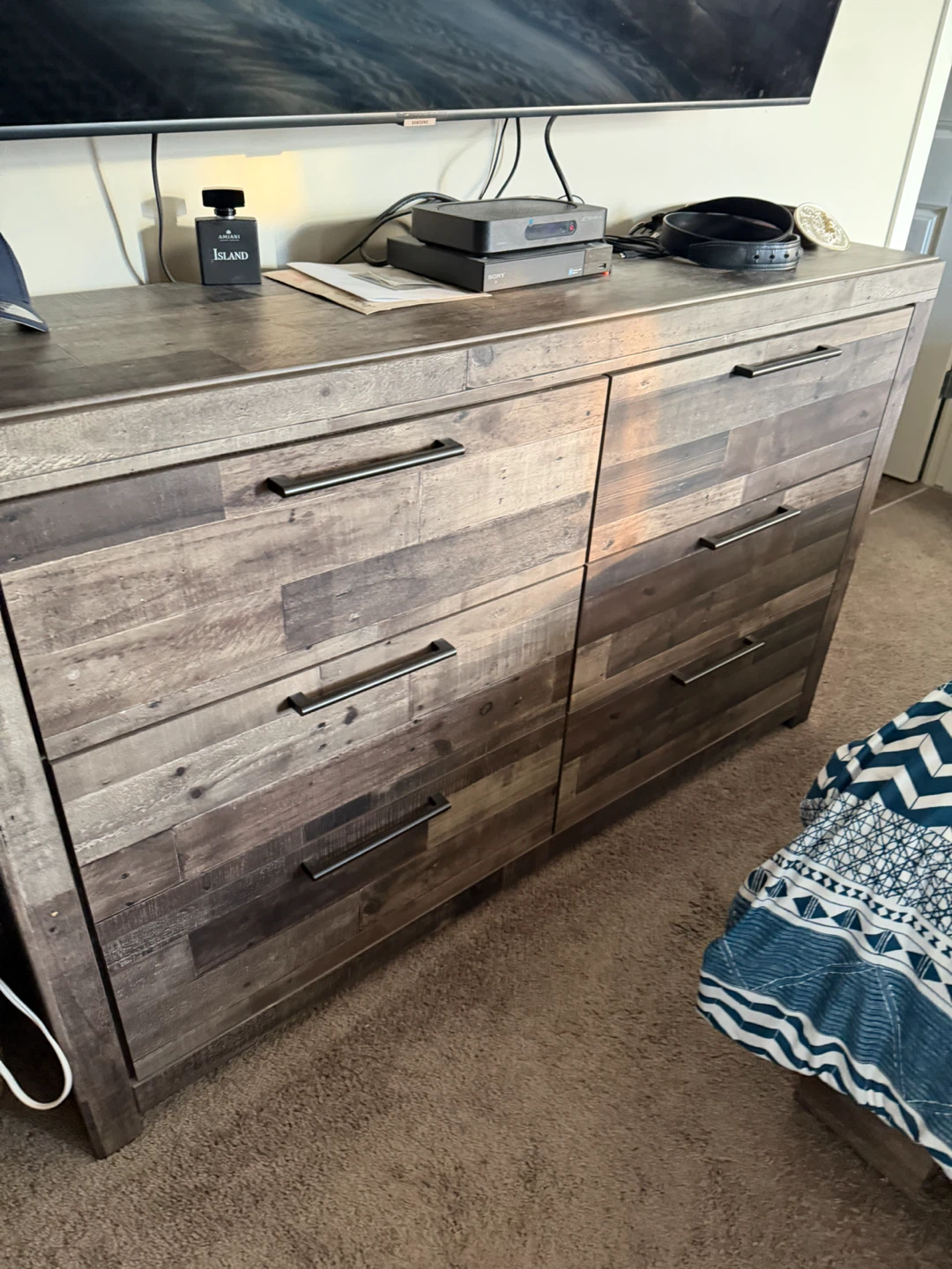 Rustic Wood Dresser with 6 Drawers - photo 2