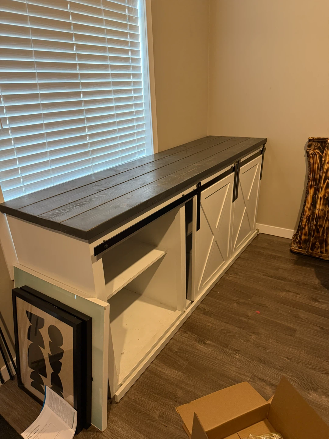 Sliding Barn Door TV Stand / Console