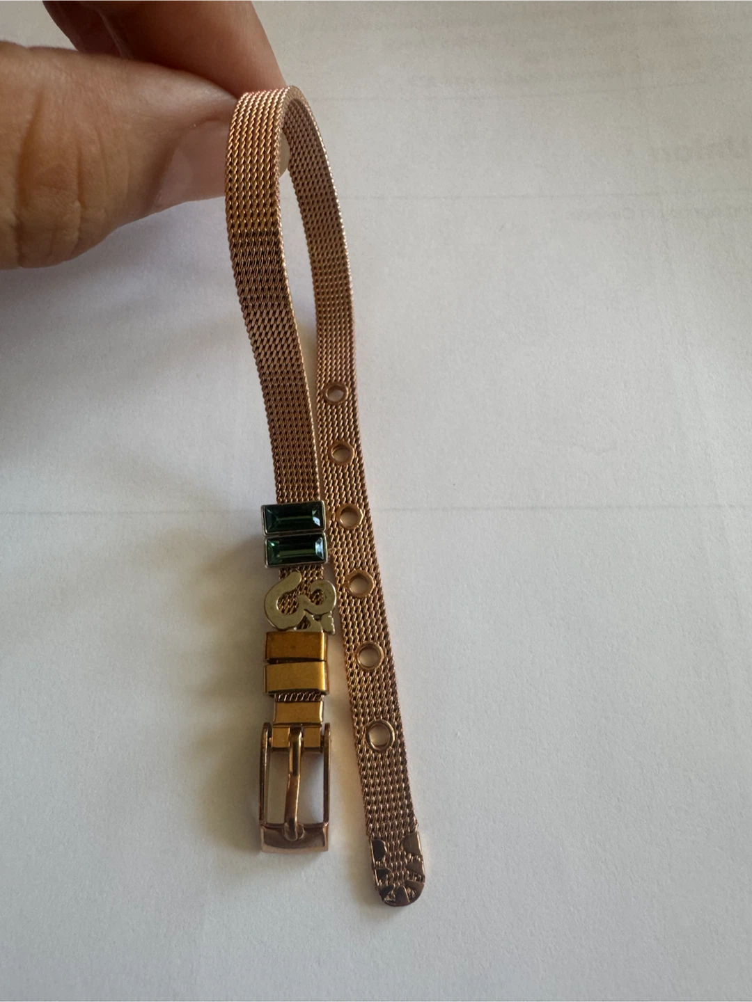 Rose Gold Mesh Charm Bracelet - photo 3