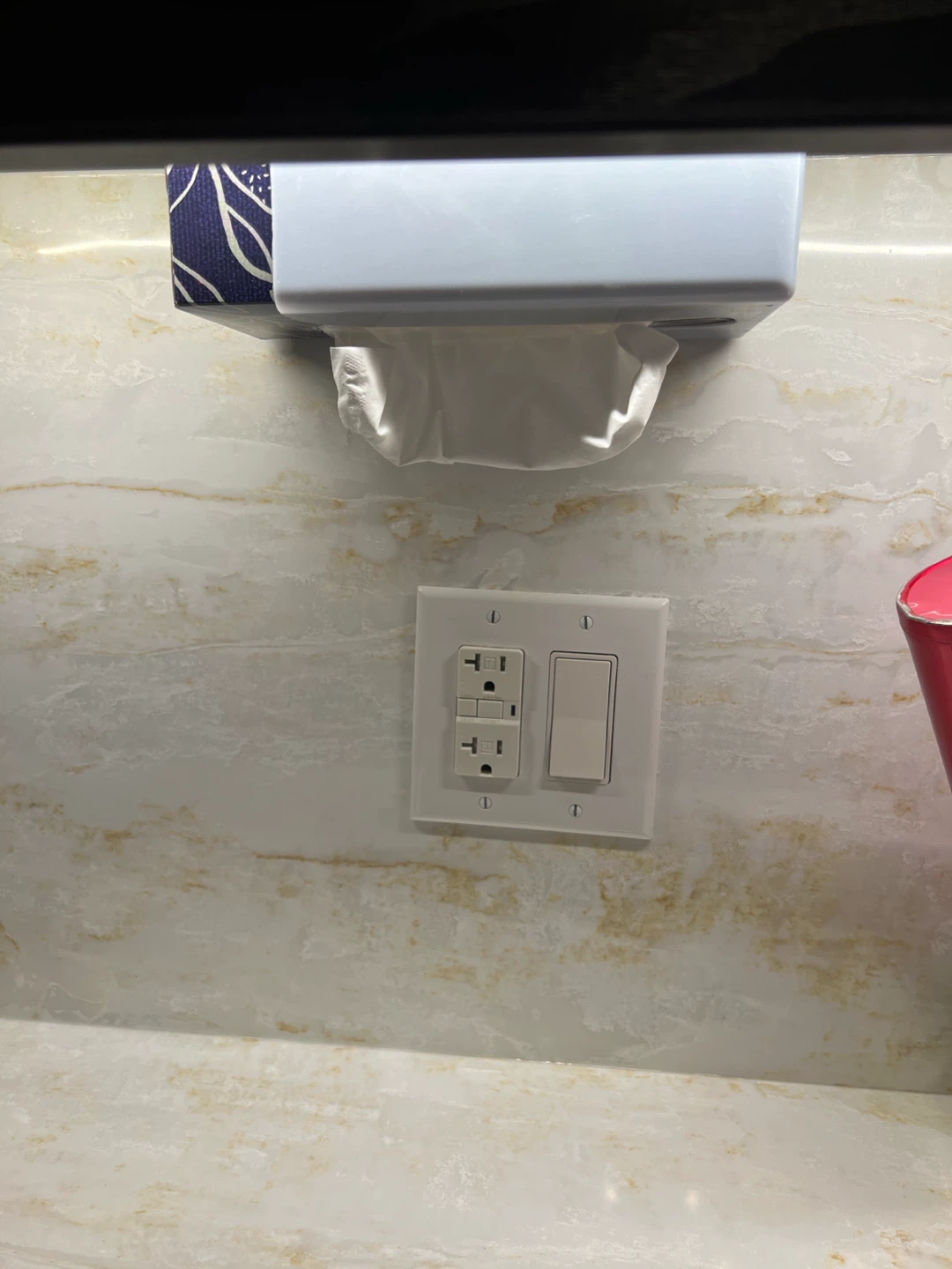 Light Blue Plastic Tissue Box Holder(under cabinet hidden) - photo 4
