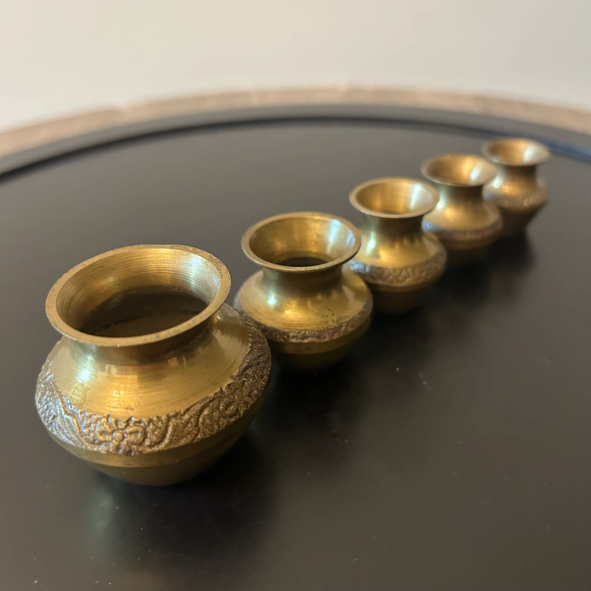 Bhatukali Brass Miniature Stacking Pots - photo 3